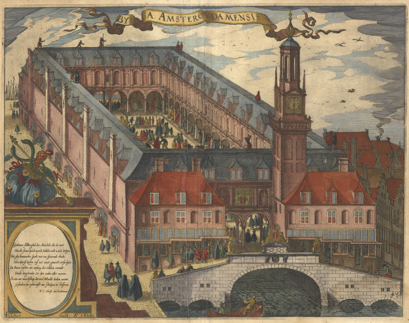 afbeelding van prent Byrsa Amsterodamensis van C.J. Visscher (Amsterdam)