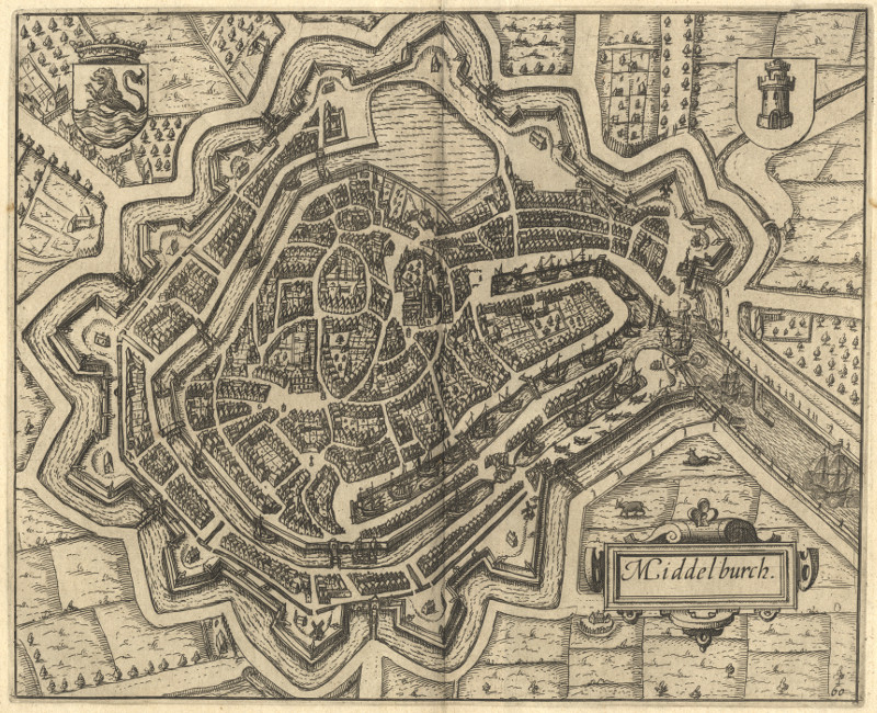 afbeelding van plattegrond Middelburch van L. Guicciardini (Middelburg)