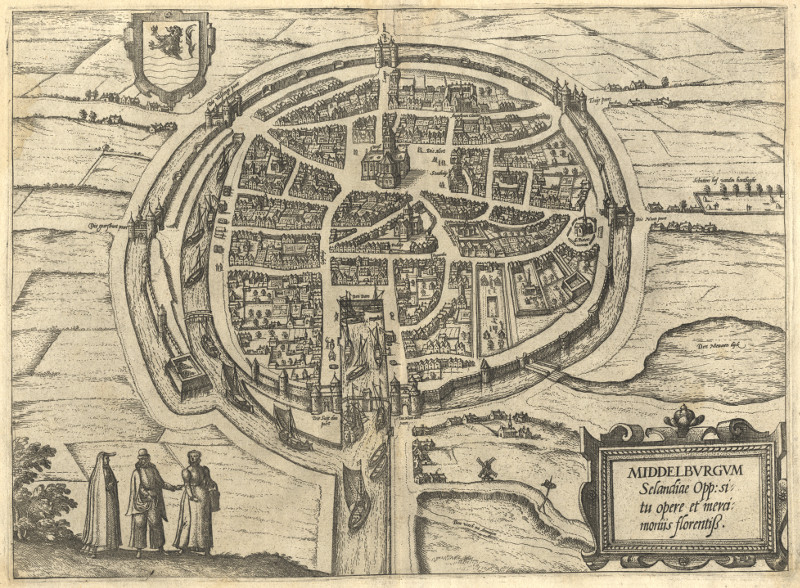 afbeelding van plattegrond Middelburgum, Selandiae Opp: situ opere et merci : moniis florentiss van L. Guicciardini (Middelburg)