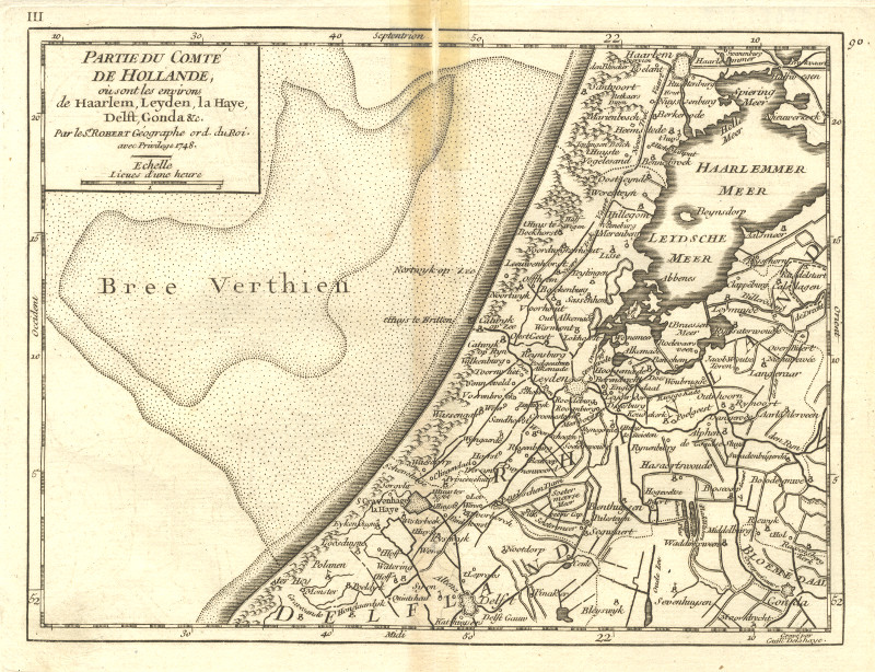 afbeelding van kaart Partie du Comté de Hollande  van Robert de Vaugondy