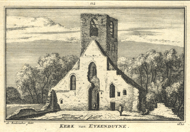 afbeelding van prent Kerk van Eykenduyne, 1620 van A. Rademaker (Den Haag, ´s-Gravenhage, The Hague)