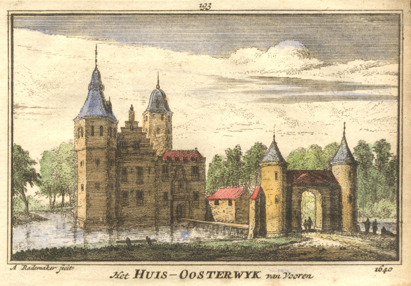 afbeelding van prent Het Huis - Oosterwyk van Vooren, 1640 van A. Rademaker (Kedichem)