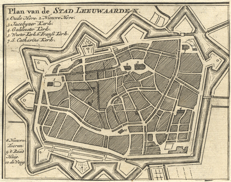 afbeelding van plattegrond Plan van de Stad Leeuwaarden van Hendrik de Leth (Leeuwarden)