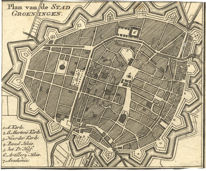 afbeelding van plattegrond Plan van de Stad Groeningen van Hendrik de Leth (Groningen)