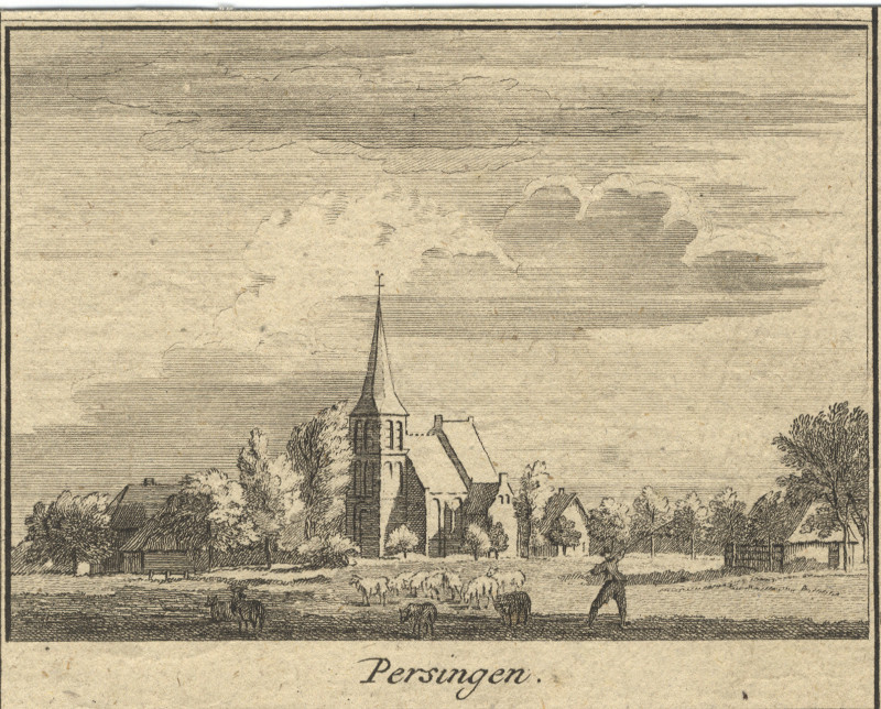 afbeelding van prent De Rozendaalsche Schaapskooi van P.A. Schipperus (Rozendaal)