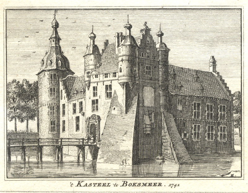 afbeelding van prent ´t Kasteel te Boksmeer, 1741 van H. Spilman, J. de Beijer (Boxmeer)