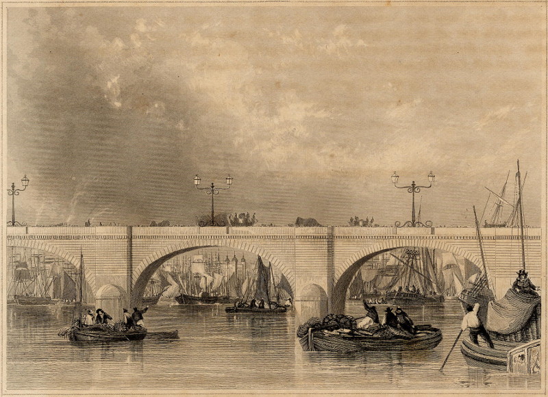 afbeelding van prent Die Neue Brücke in London van Meyer (London, Londen)
