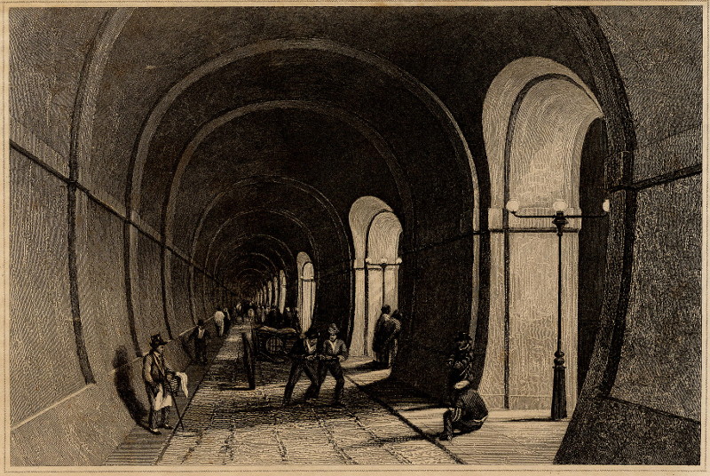 afbeelding van prent Der Themse - Tunnel van Meyer (London, Londen)