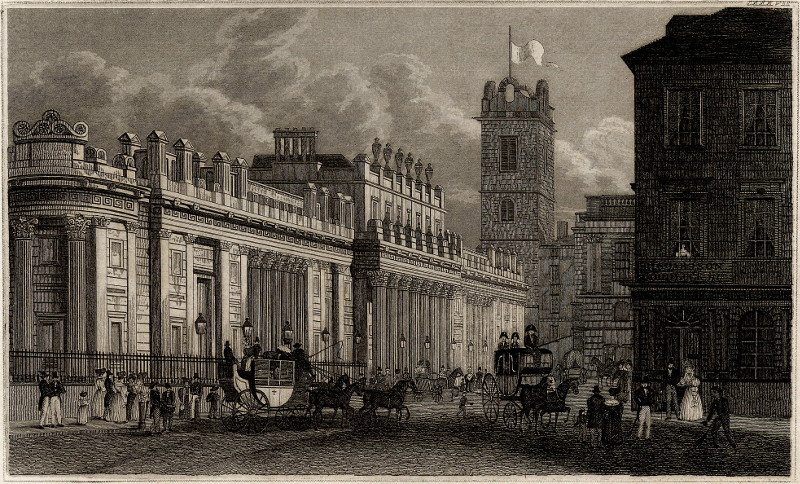 afbeelding van prent Die Bank von England in London van Meyer (London, Londen)