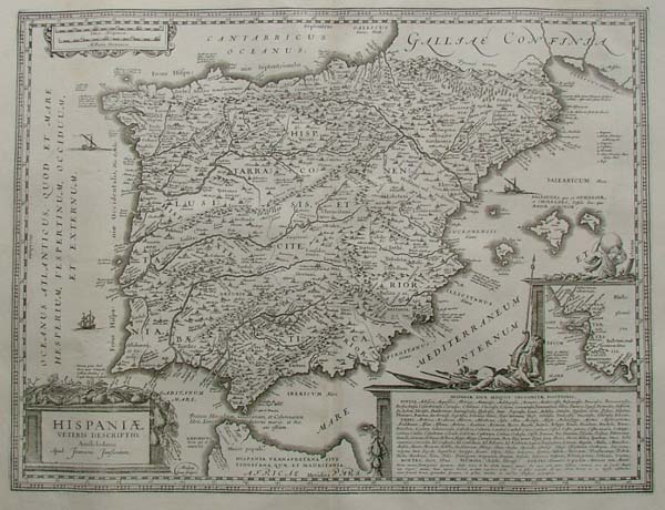 afbeelding van kaart Hispaniae veteris descriptio Joannem Jansonium van JANSSONIUS, J. / HORNIUS