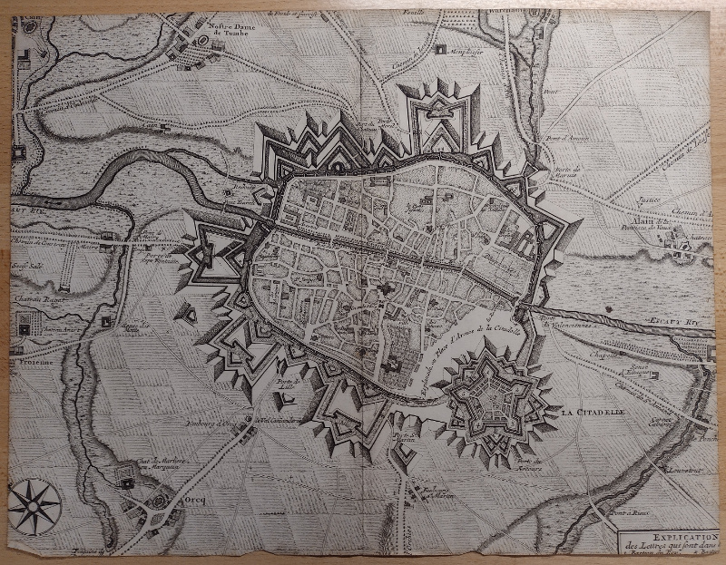 afbeelding van plattegrond Beleg van Doornik van nn (Doornik, Tournai)