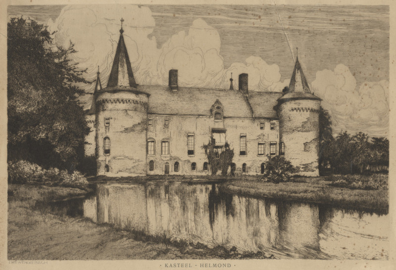 afbeelding van prent Kasteel Helmond van L.W.R. Wenkebach (Willem) (Helmond)