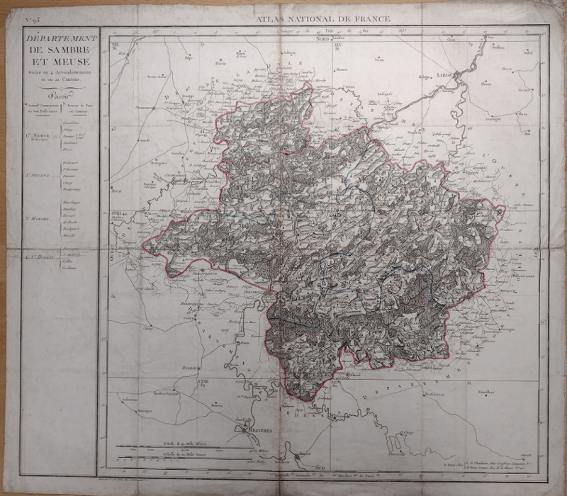 afbeelding van kaart Departement de Sambre et Meuse van P.G. Chanlaire, P. Tardieu