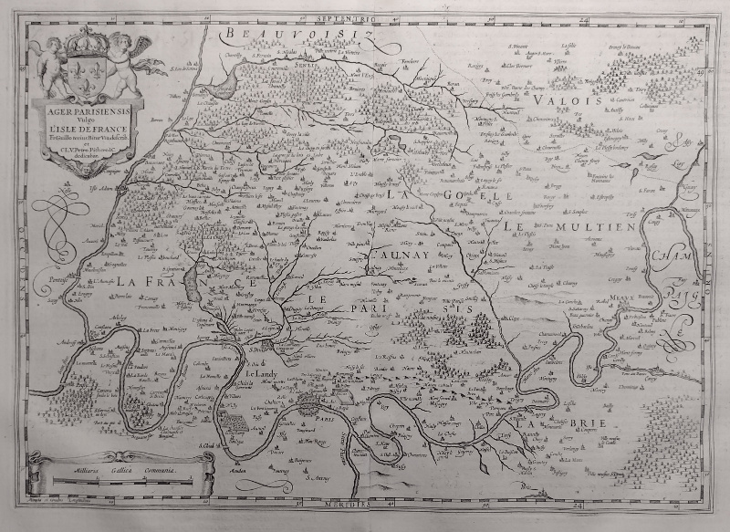 afbeelding van kaart Ager Parisiensis Vulgo L´Isle De France  van F. de la Guillotiere, P. Pithou; Blaeu
