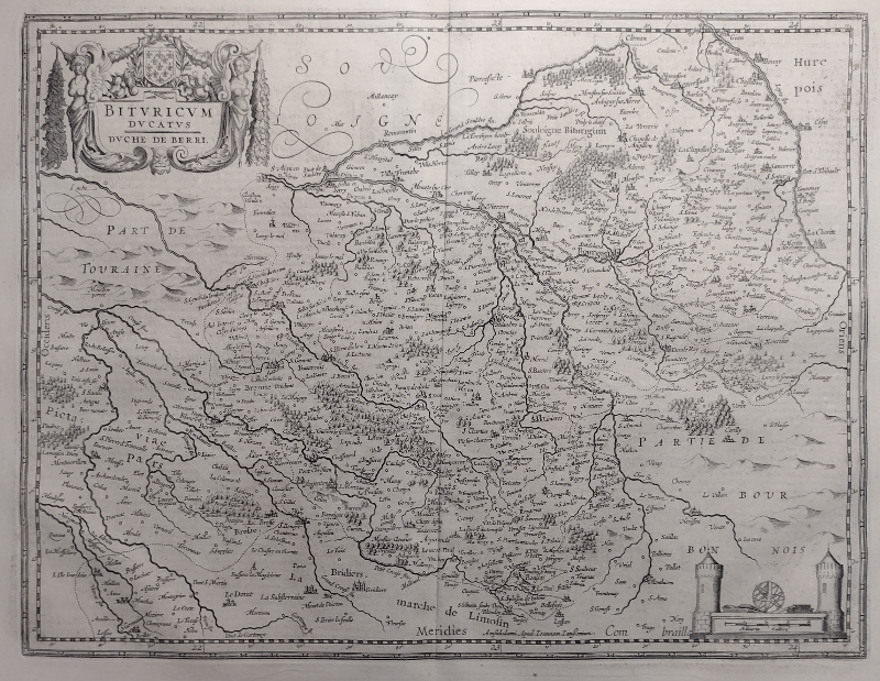 afbeelding van kaart Bituricum Ducatis; Duche de Berri van W. Blaeu