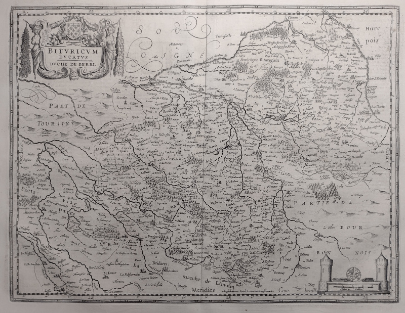 afbeelding van kaart Bituricum Ducatis; Duche de Berri van W. Blaeu