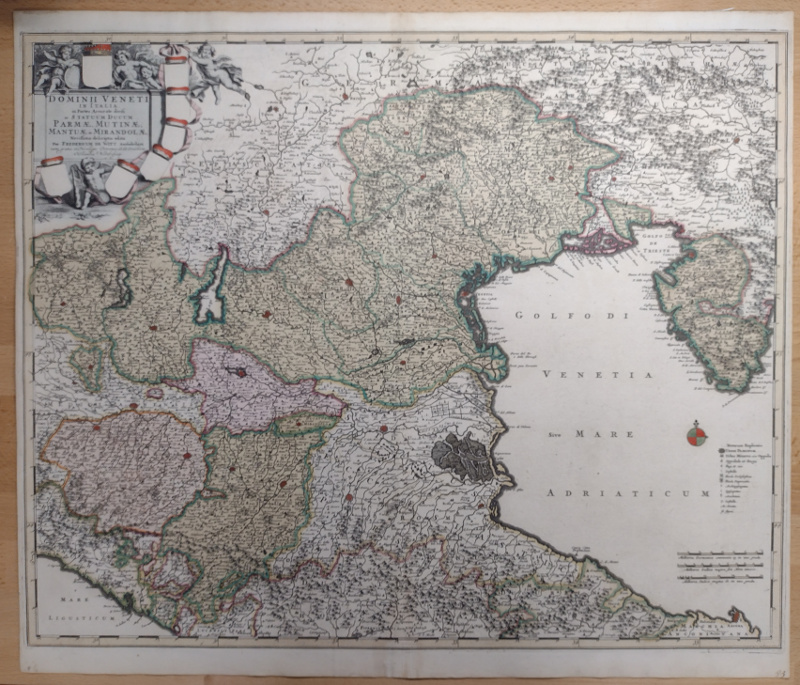afbeelding van kaart Dominii Veneti in Italia van Frederick de Wit