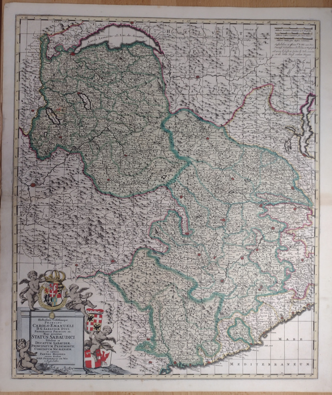 afbeelding van kaart Illustrissimo celsissimoque principi Carolo Emanueli D. G. Sabaudiae Duci, Pedemontii principi  van Frederick de Wit