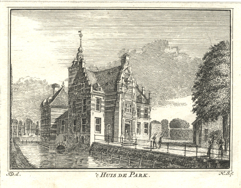afbeelding van prent ´t Huis de Park van H. Spilman, J. de Beijer (Arnhem)