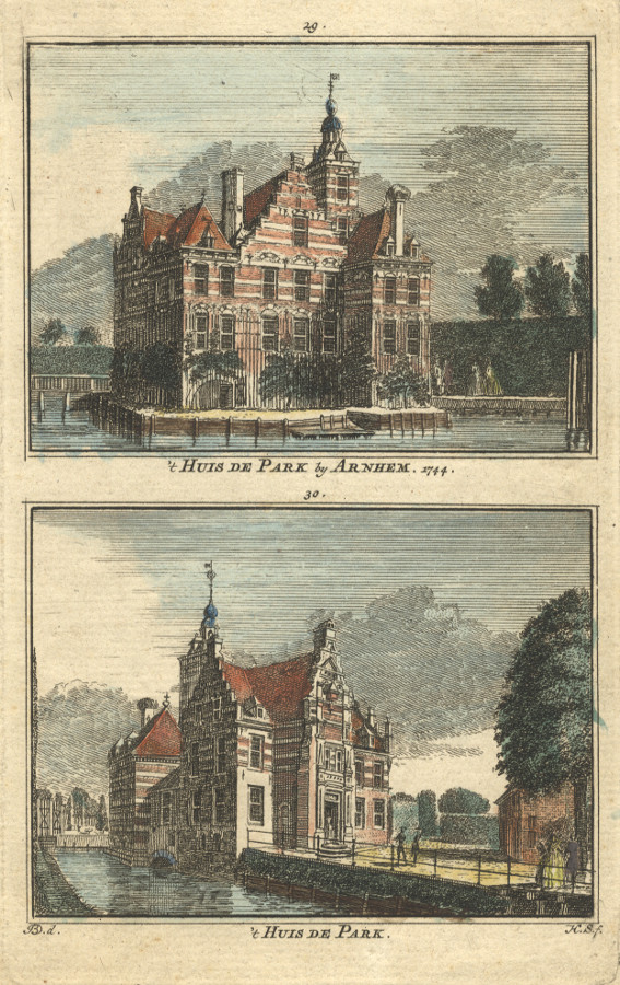afbeelding van vogelvlucht ´t Huis de Park by Arnhem;  ´t Huis de Park van H. Spilman, J. de Beijer (Arnhem)