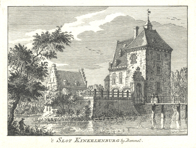 afbeelding van prent ´t Slot Kinkelenburg by Bemmel van H. Spilman, J. de Beijer (Bemmel)