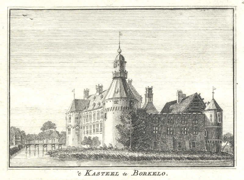 afbeelding van prent ´t Kasteel te Borkelo van H. Spilman, J. de Beijer (Borculo)