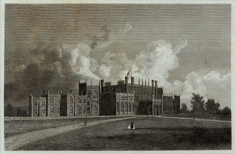 afbeelding van prent Eaton-hall, Comte de Cheshire, Eaton Hall, Cheshire van nn (Eaton)