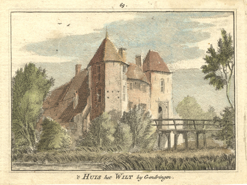 afbeelding van prent ´t Huis de Wilte by Gendringen van H. Spilman, J. de Beijer (Gendringen)