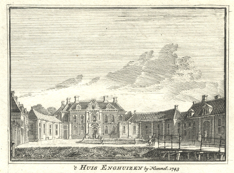 afbeelding van prent ´t Huis Enghuizen by Hummel 1743 van H. Spilman, J. de Beijer (Hummelo)