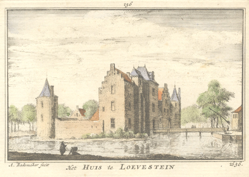 afbeelding van prent Het Huis te Loevestein 1636 van A. Rademaker (Loevestein)