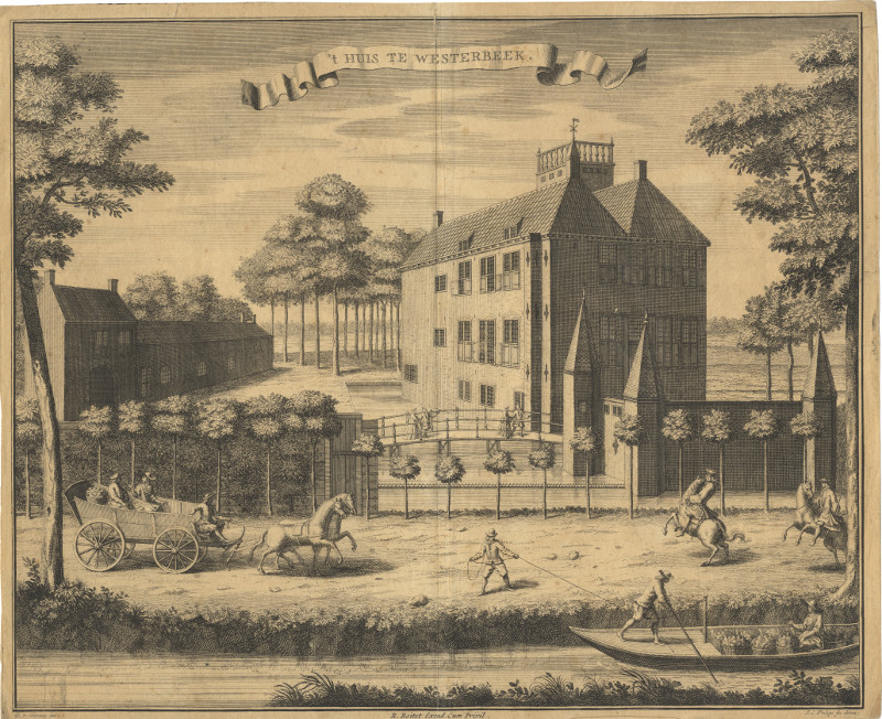 afbeelding van prent ´t Huis te Westerbeek van J.C. Philips, G. v. Giessen (´s-Gravenhage, Den Haag)