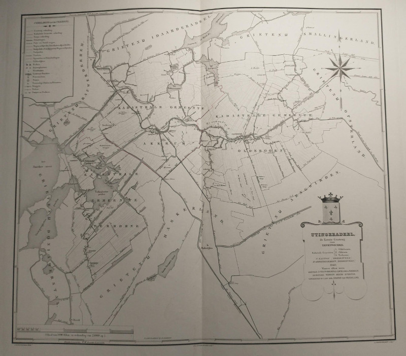 afbeelding van kaart Utingerradeel van W. Eekhoff