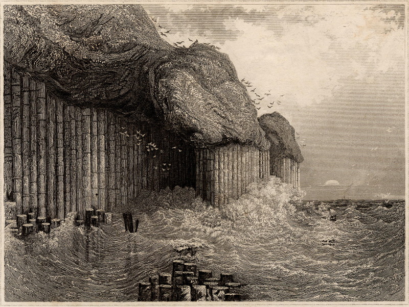 afbeelding van prent Die Fingals - Höhle van nn (Staffa)