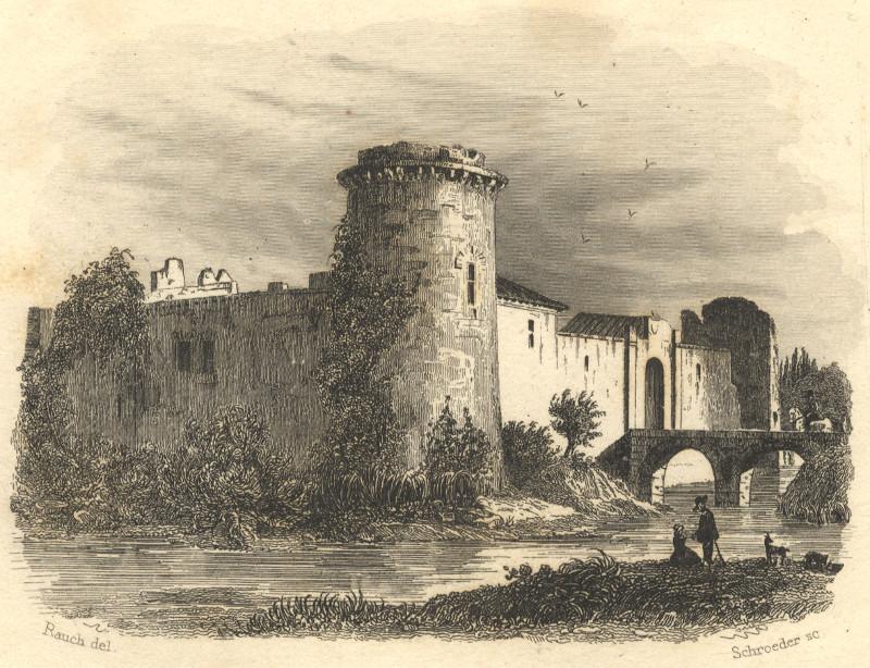afbeelding van prent Chateau de la Galissoniere van Rauch, Schroeder (Le Pallet)