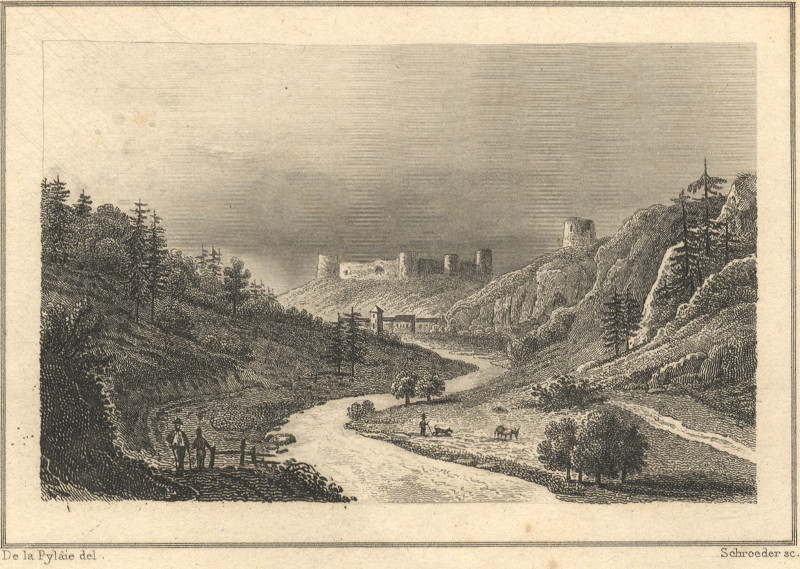 afbeelding van prent Chateau de Lehon van De la Pylaie, Schroeder (Lehon)