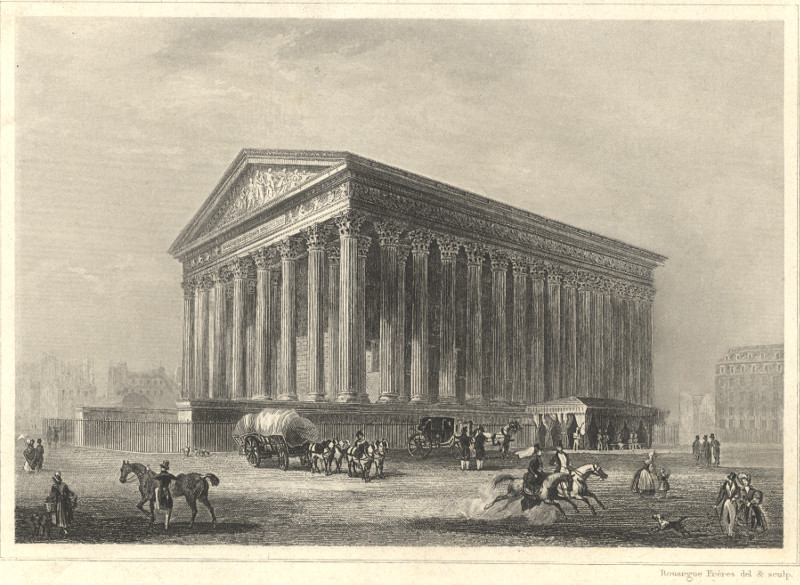 afbeelding van prent Eglise de la Madeleine van Rouargue (Parijs)