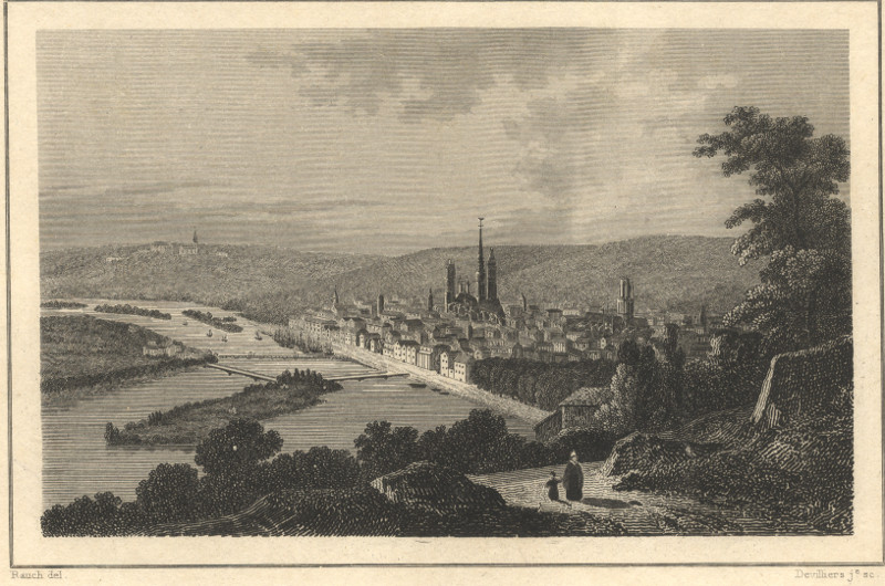 afbeelding van prent Rouen van Rauch, Devilliers (Rouen)