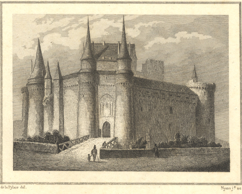 afbeelding van prent Chateau de Vitre van De la Pylaie, Nyon (Vitre)