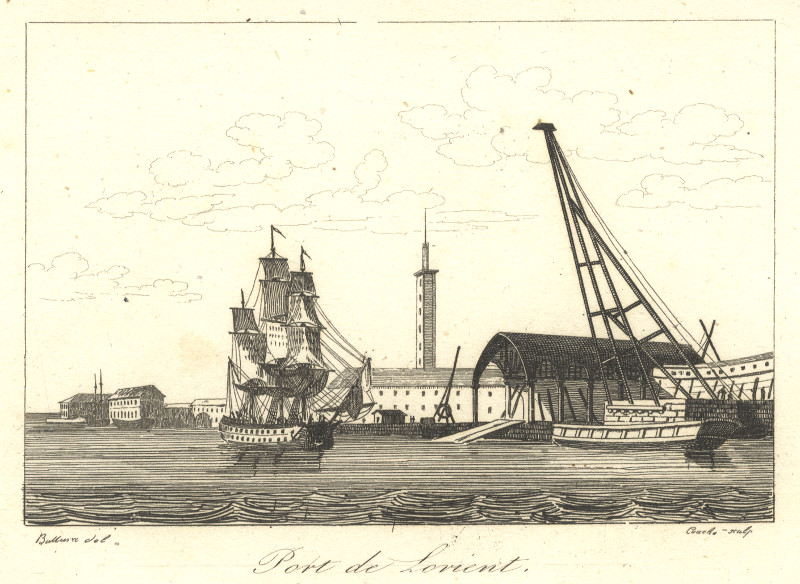 afbeelding van prent Port de Lorient van Bullura, Couche (Lorient)