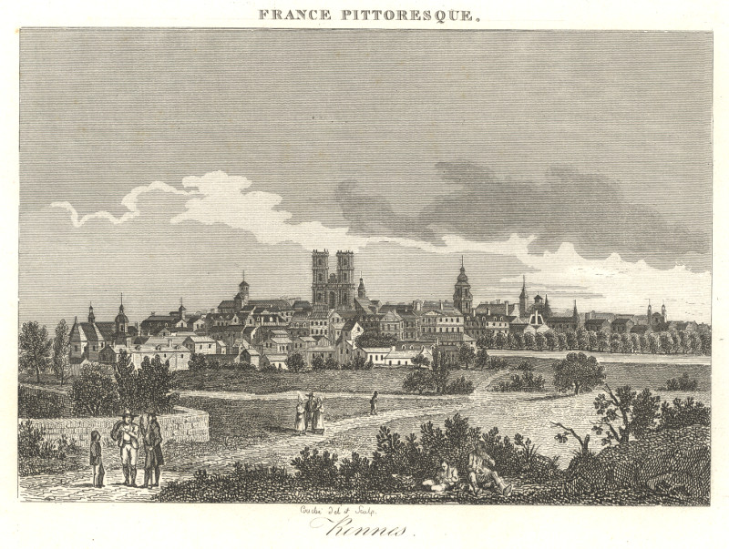 afbeelding van prent Rennes van Couche (Rennes)