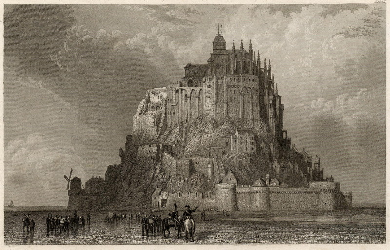 afbeelding van prent Mont St Michel van nn (Mont Saint Michel)