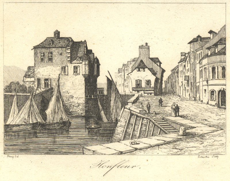 afbeelding van prent Honfleur van Henry, Lacauchie (Honfleur)