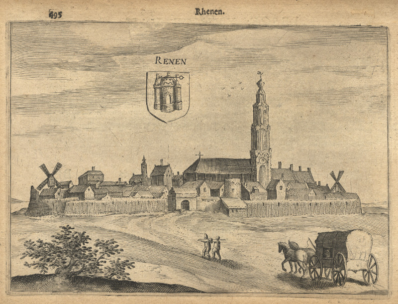 afbeelding van prent Rhenen van L. Guicciardini (Rhenen)