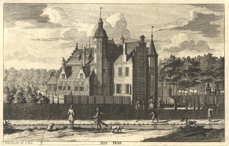 afbeelding van prent Het Hof van F. van Bleyswijck (Alphen aan de Rijn)