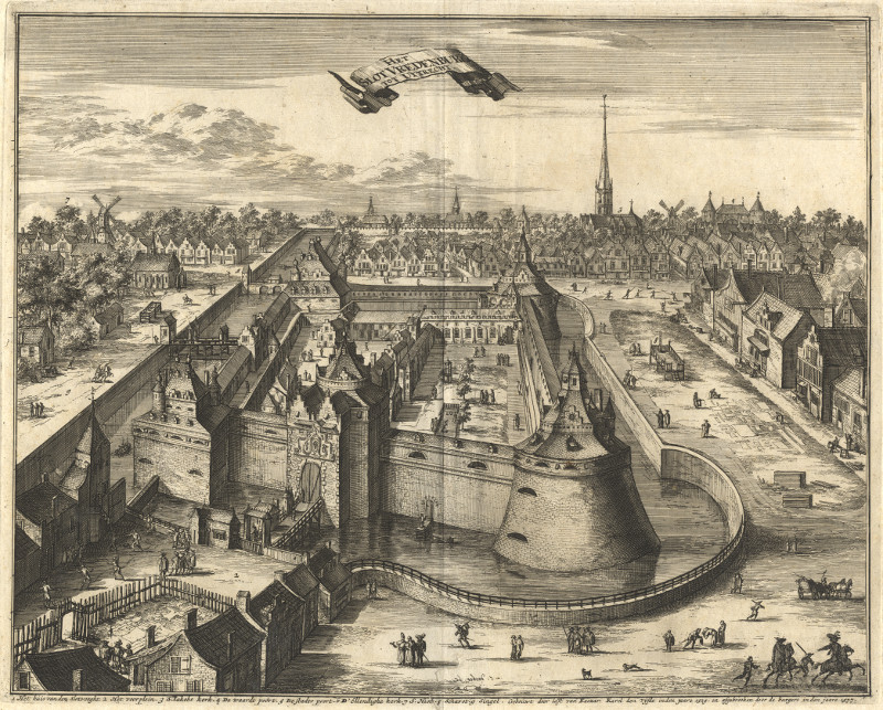 afbeelding van prent Het Slot Vredenburg tot Uytrecht van C. Decker (Utrecht)