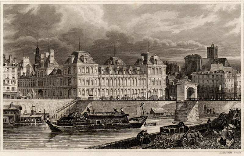 afbeelding van prent Das Stadthaus in Paris van B. Metzeroth (Paris)