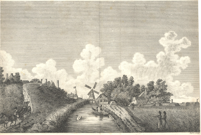 afbeelding van prent The British Lines at Oude Sluys van Taylor (Oudesluis)