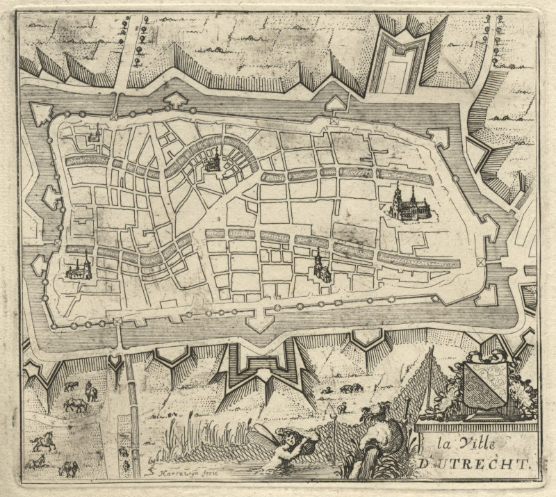 afbeelding van plattegrond La Ville d´Utrecht van J. Harrewijn (Utrecht)