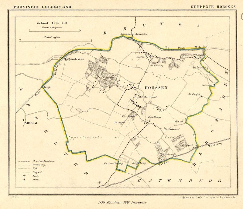 afbeelding van Kuyperkaart Horssen van Kuyper (Kuijper)