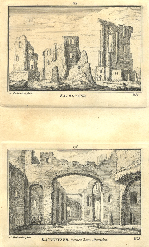 afbeelding van prent Kathuyser; Kathuyser binnen hare Murasien van A. Rademaker (Delft)